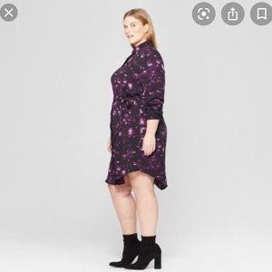 Purple and Black button up dress